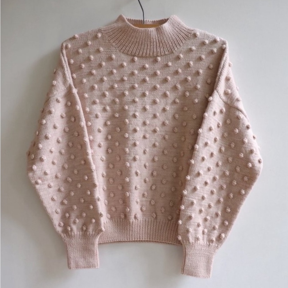 Misha And Puff Pink Textured Sweater
